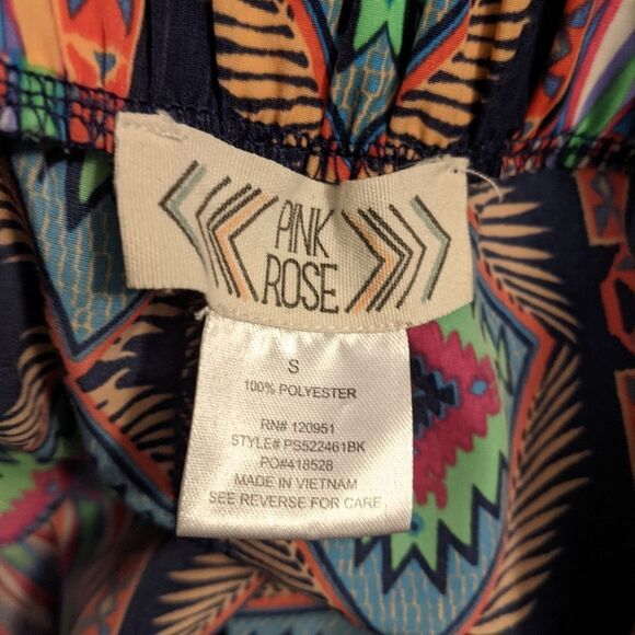 Pink Rose Aztec print shorts S - Picture 4 of 4